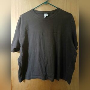 H&M Women's Short Sleeve Brown Crewneck Tee, XL.